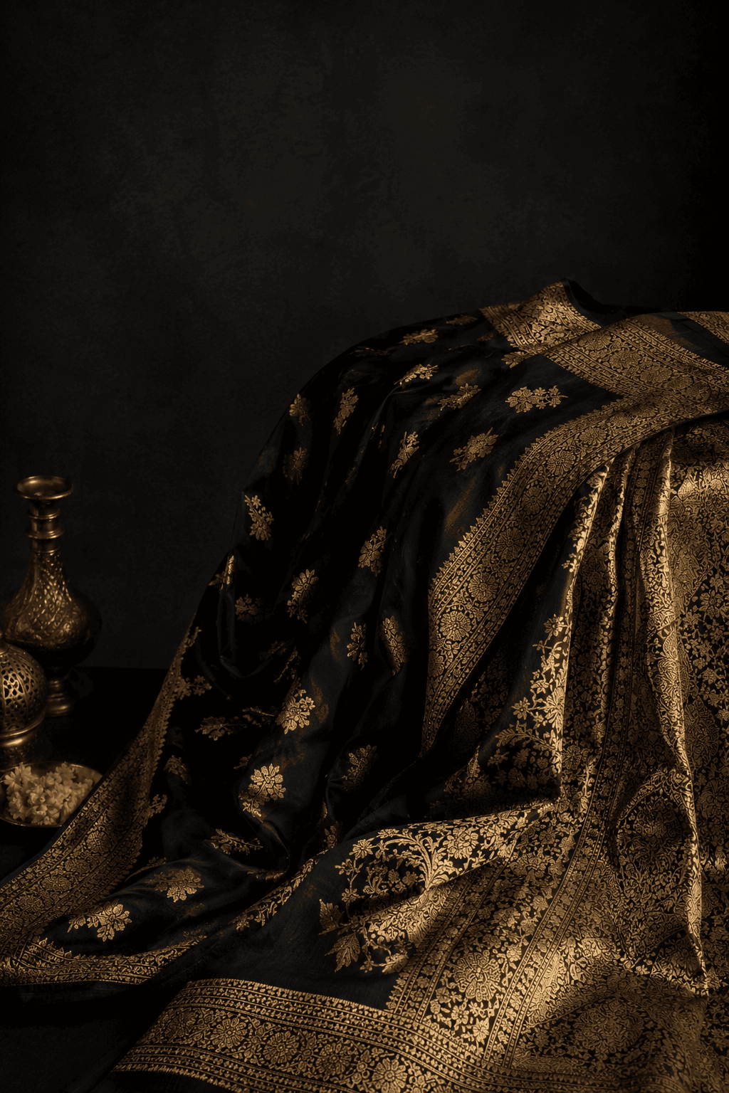 A handwoven Triveni Silk saree